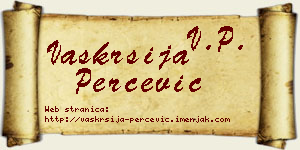 Vaskrsija Perčević vizit kartica